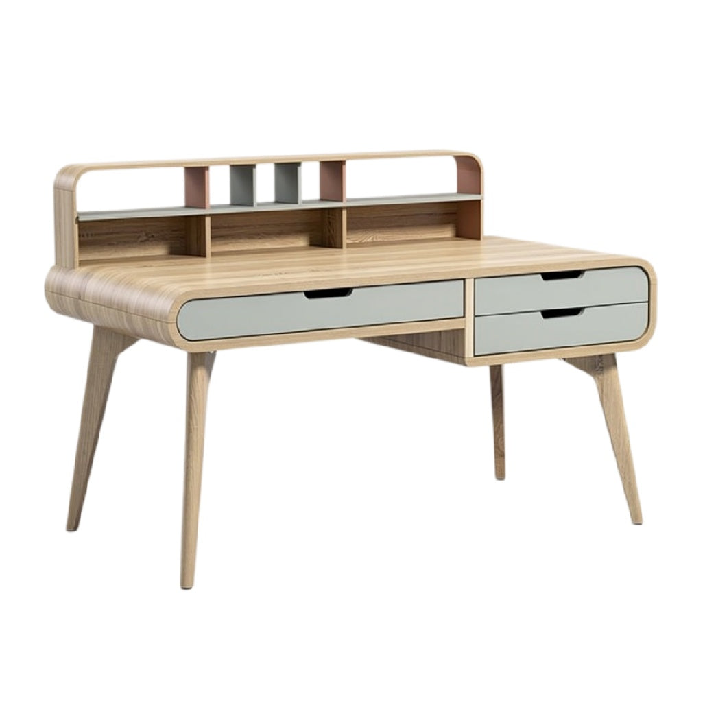 **Onderzoek en Ontwerp van een Modern Houten Bureau met Opslagruimtes**