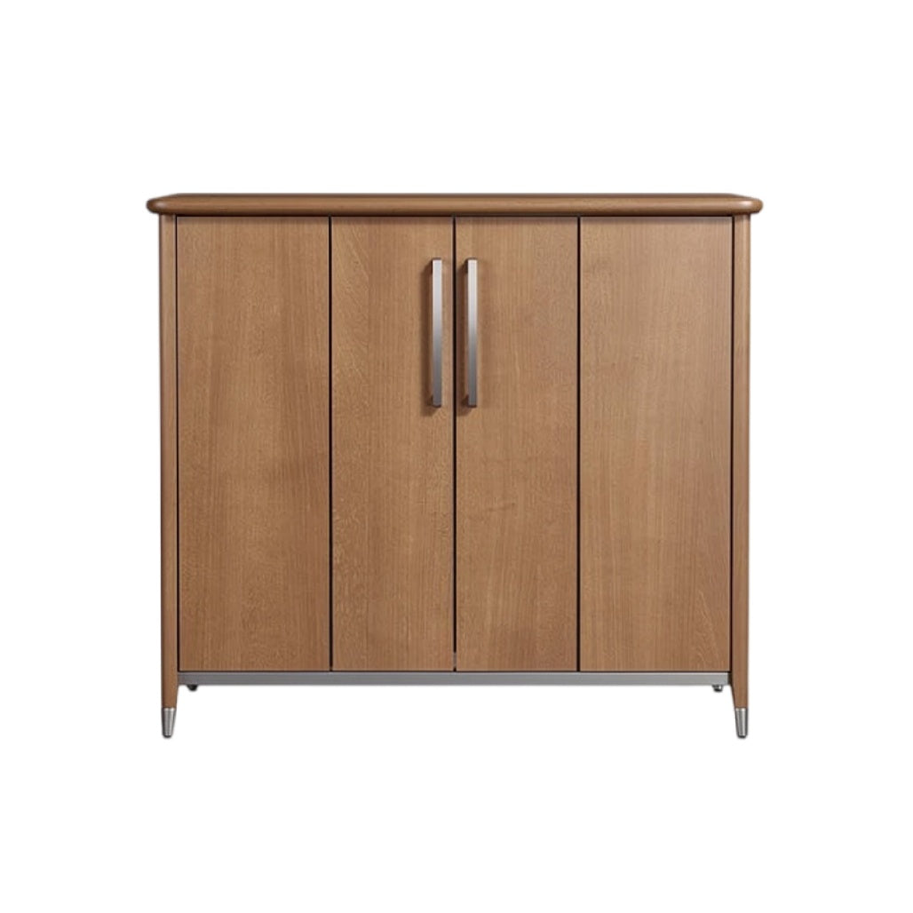 **Technische Titel in het Nederlands: Modulaire Houten Kast met Vierdeuren en Voorziening voor Stalen Handgrepen**