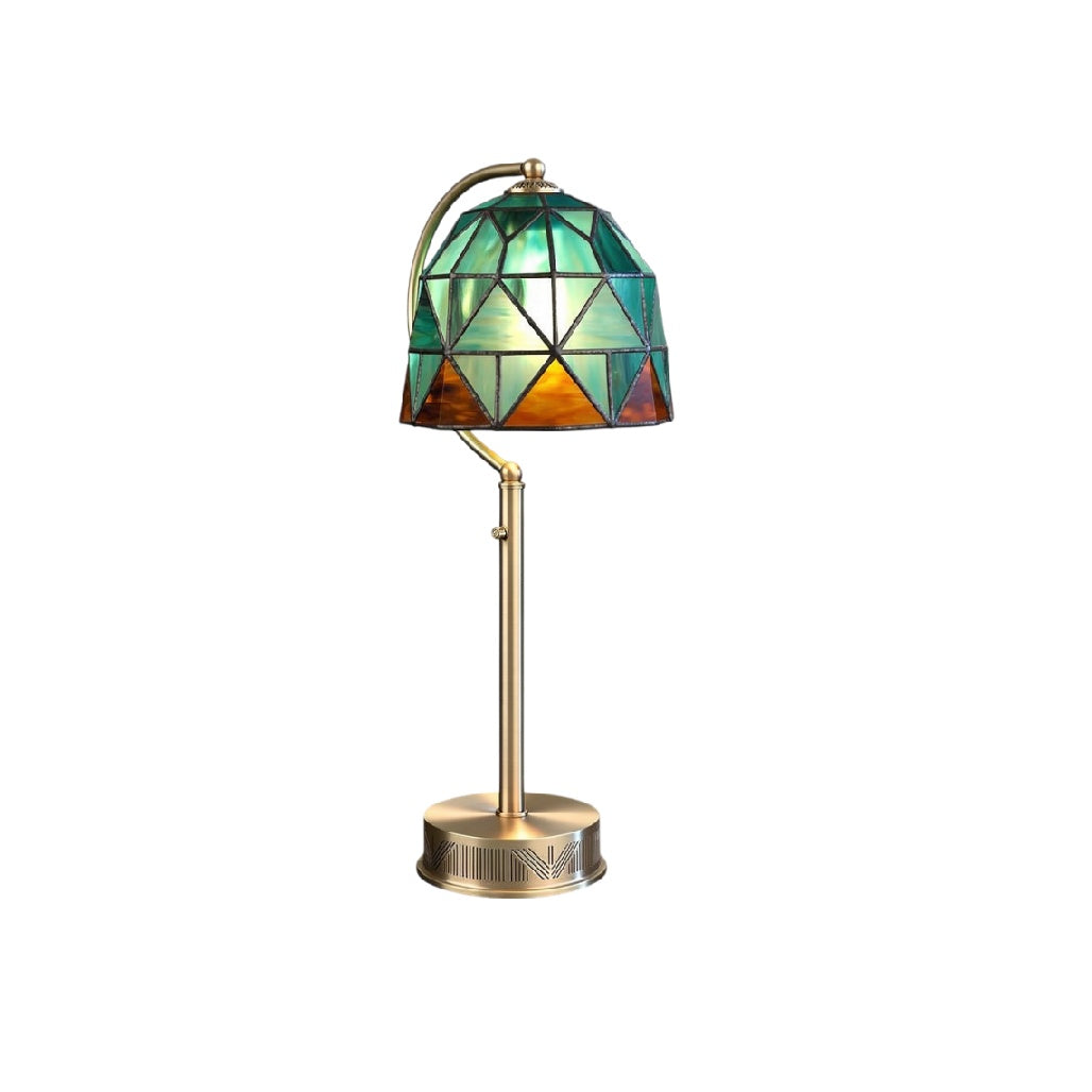 **Technisch Titel in het Nederlands: Stijlvolle Tafellamp met Geometrische Glasdesign**